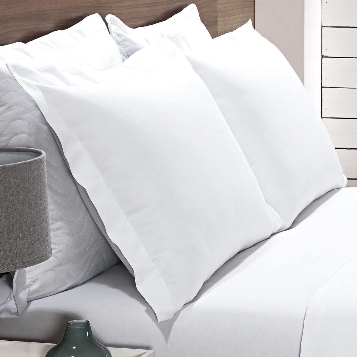 Fronha Com Aba para Hotel 50x70cm Supreme Percal 300 Fios 100% Algodão