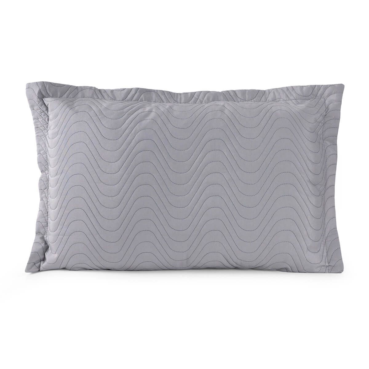 Porta Travesseiro Cobreleito Confort para Hotel 50x70cm Cinza