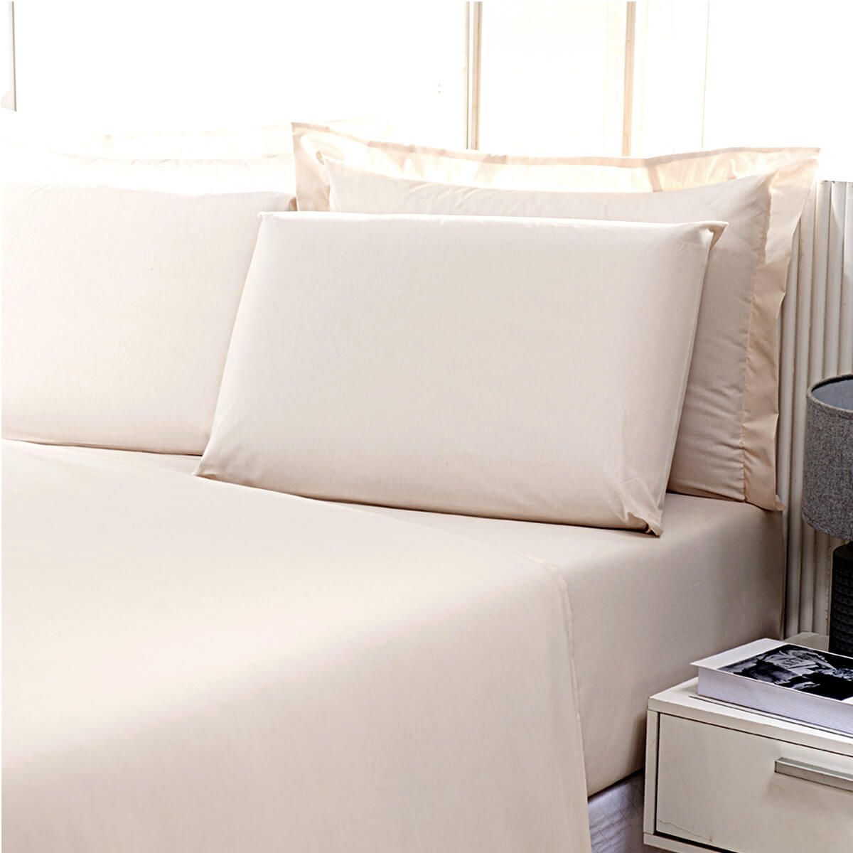 Enxoval de Hotel Sob Encomenda! Fronha Avulsa 50x70cm Percal 180 Fios Misto - Confort Palha