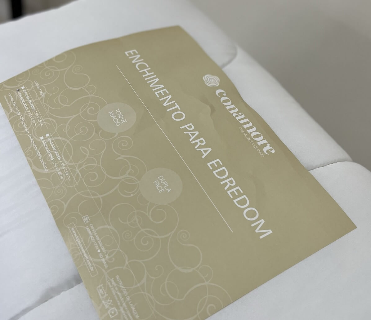 Enchimento para Edredom BRANCO Dupla Face Casal 2,20X2,50