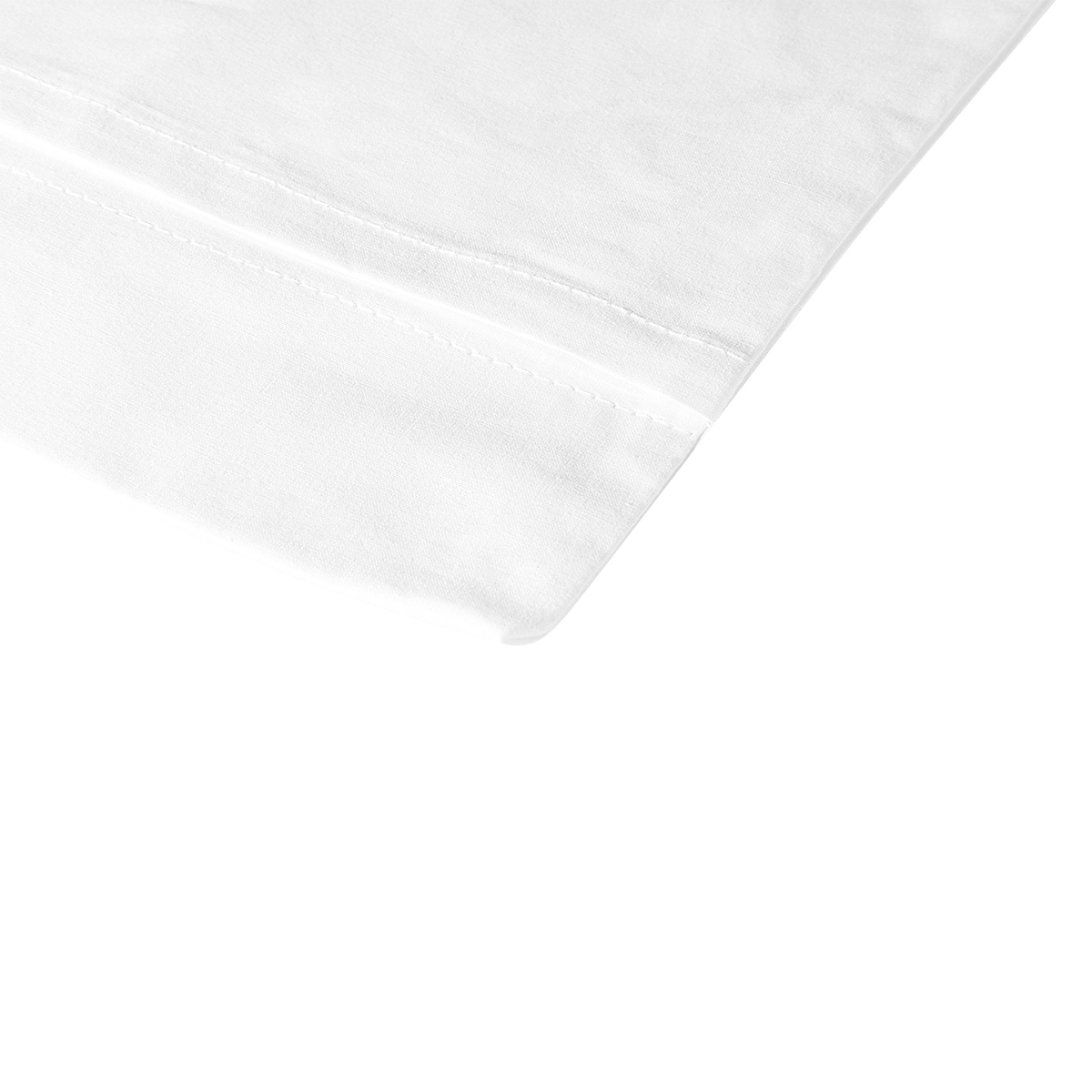 Detalhe Fronha com 3 abas 200 fios misto branca - Classic Hotelaria