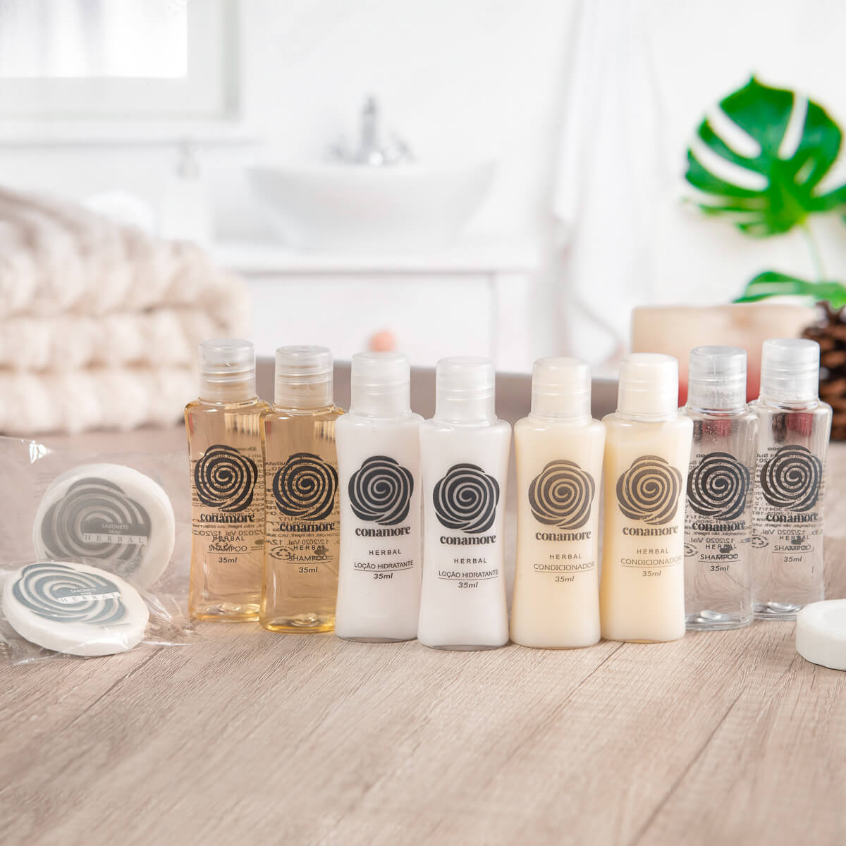 Linha Completa  de Amenities para Hotelaria - Herbal Conamore