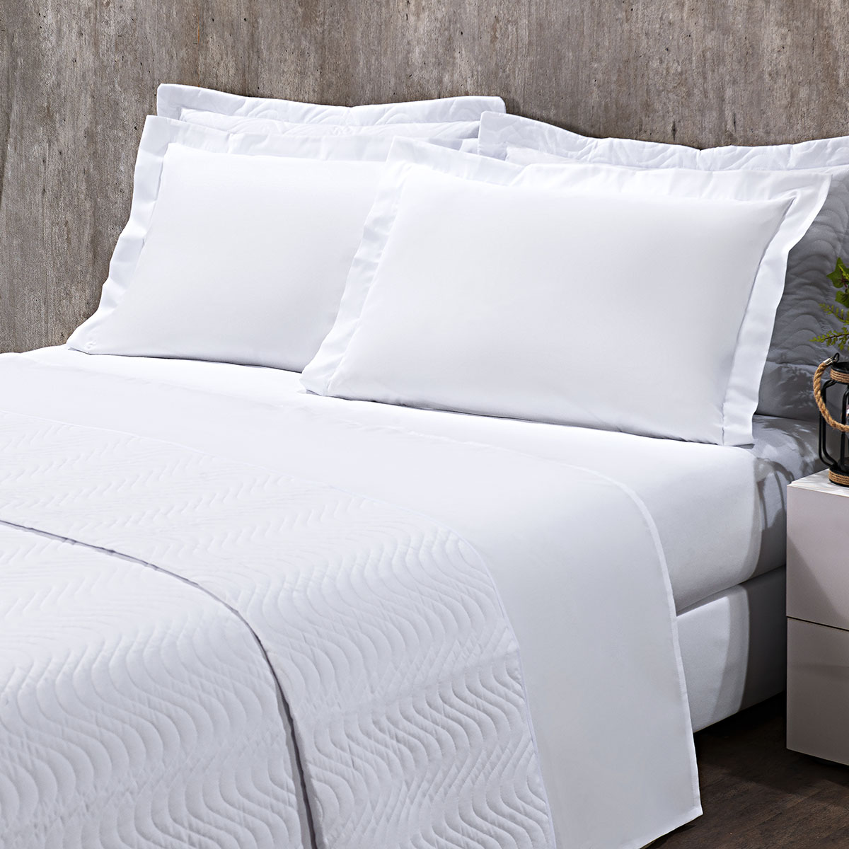 Lençol Casal 180 fios BRANCO SEM ELÁSTICO - Confort Conamore Hotelaria