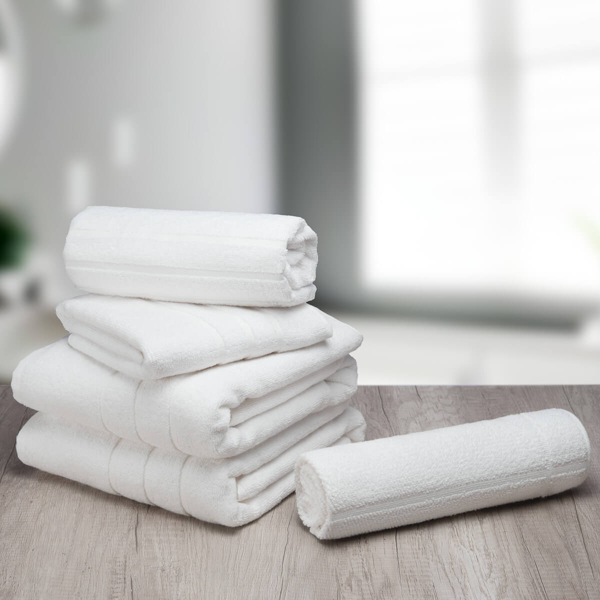 Toalha de Piso Branca Sense para Hotelaria Profissional  - Fio Retorcido - Conamore